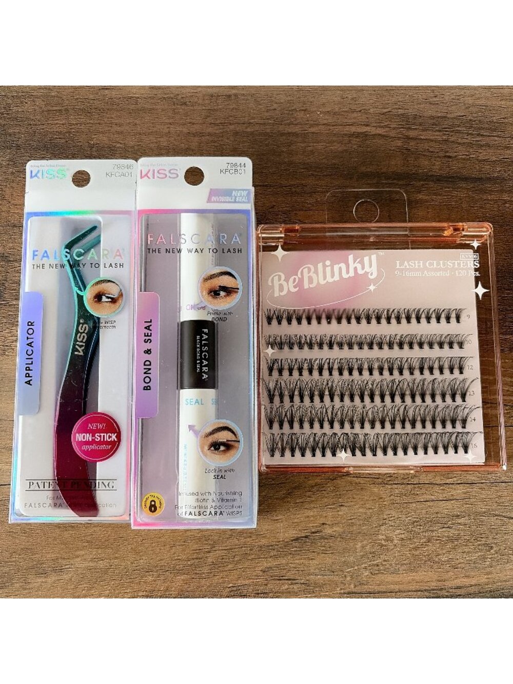 BeBlinky False Lash Clusters 06 Narrow Band - Natural + Bond & Seal + Applicator